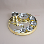 Load image into Gallery viewer, Brass Steel Thali Set