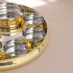 Load image into Gallery viewer, Brass Steel Thali Set